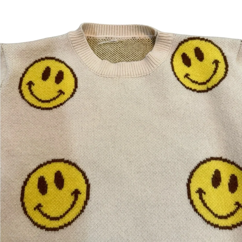 Women Moment Collection smiley face sweater Size L - Picture 2 of 9